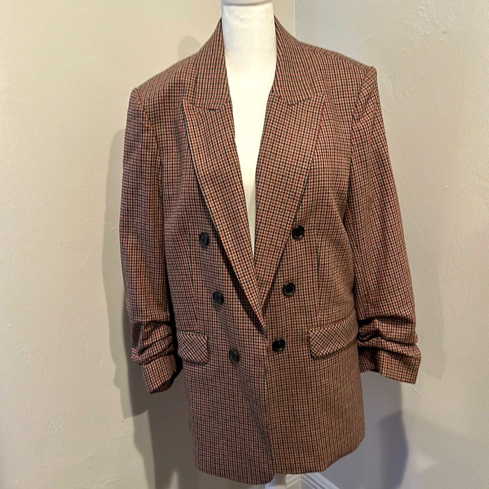 VERONICA BEARD Dickey Jacket Beacon Check Houndstooth Women Blazer size 14